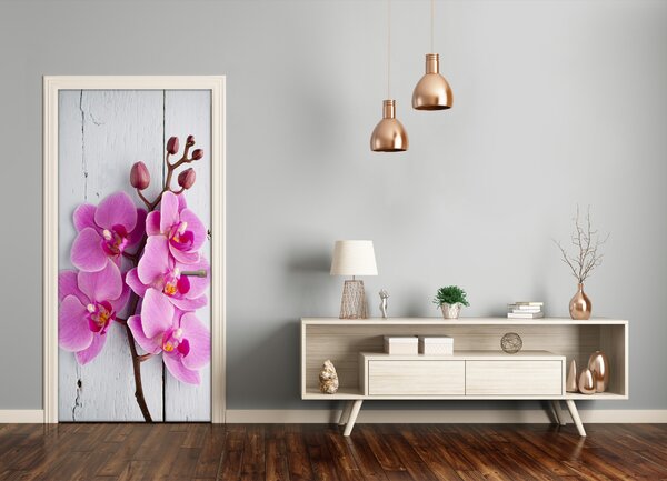 Fototapeta na dvere ružová orchidea 75x205 cm