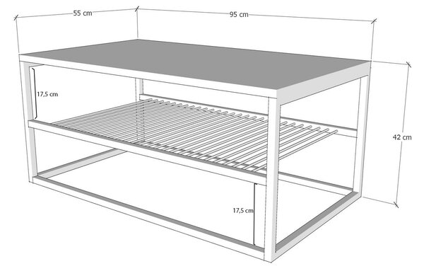 Kalune Design Konferenčný stolík Asude čierny