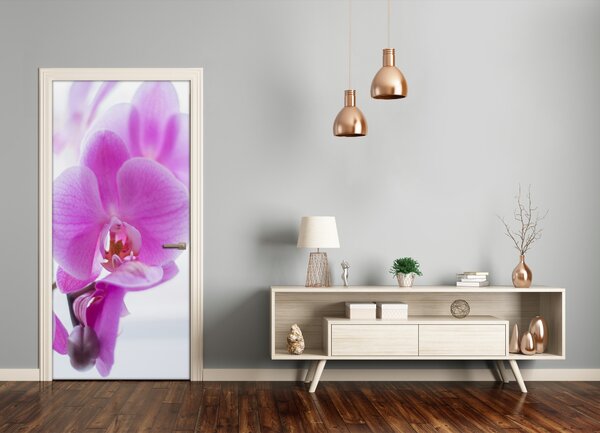 Fototapeta na dvere ružová orchidea 85x205 cm