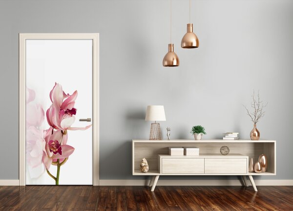 Fototapeta na dvere ružová orchidea 95x205 cm