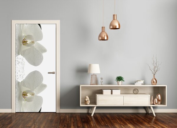 Fototapeta samolepiace Orchidea a kamene 75x205 cm