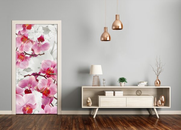 Fototapeta na dvere ružová orchidea 75x205 cm