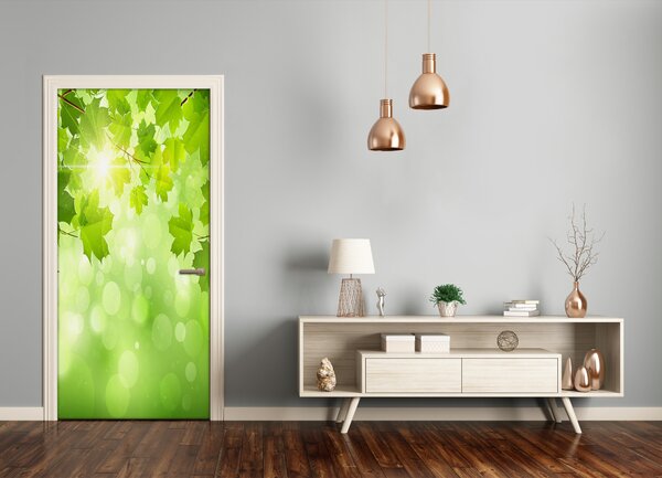 Fototapeta samolepiace zelené lístie 75x205 cm
