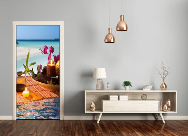 Fototapeta samolepiace Orchidea a bambus 75x205 cm