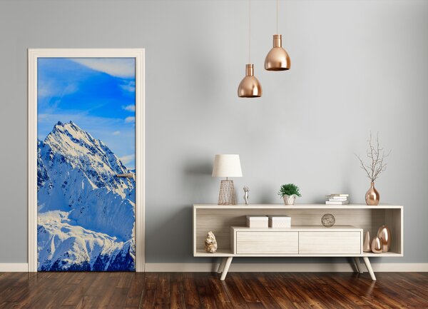 Fototapeta na dvere hory zima 75x205 cm
