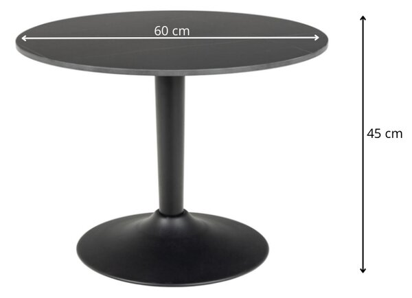 Actona Konferenčný stolík Malta 60 cm čierny