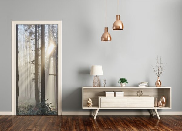 Fototapeta na dvere hmla v lese 75x205 cm