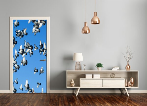 Fototapeta na dvere holuby na nebi 75x205 cm