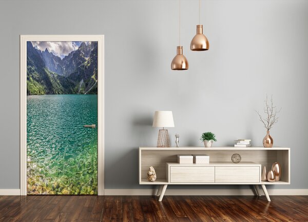 Fototapeta na dvere jazero v horách 75x205 cm