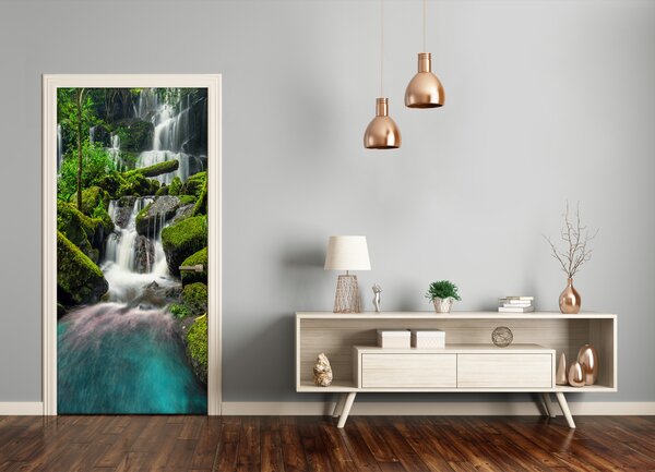 Fototapeta na dvere vodopád džungle 75x205 cm