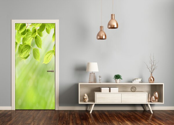 Fototapeta na dvere zeleňou listy 75x205 cm