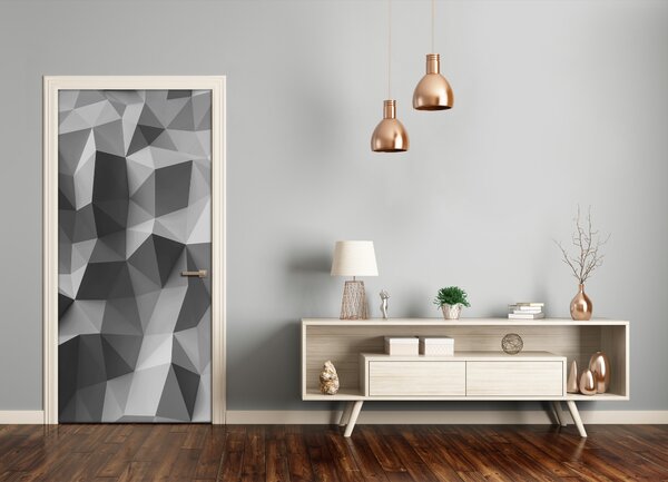 Fototapeta na dvere abstraktné trojuholníky 95x205 cm