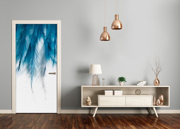 Fototapeta na dvere modrá pera 75x205 cm