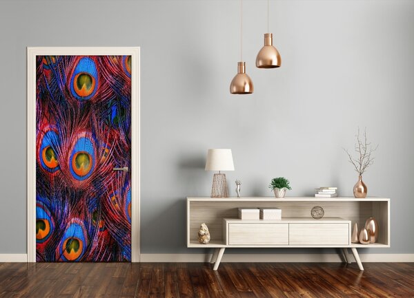 Fototapeta na dvere pávie perá 75x205 cm