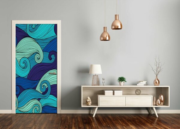 Fototapeta na dvere abstraktné vlny 75x205 cm