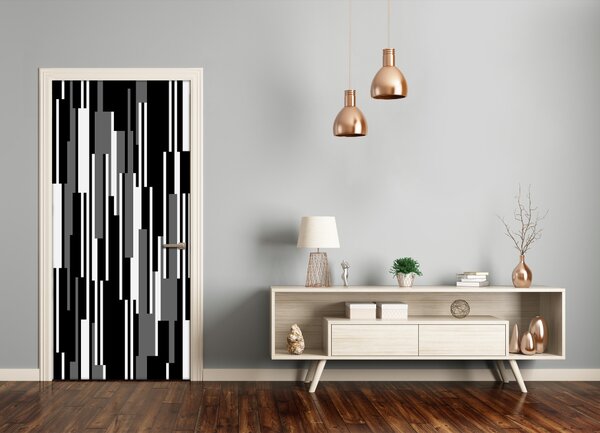 Fototapeta na dvere čiernobiele línia 95x205 cm