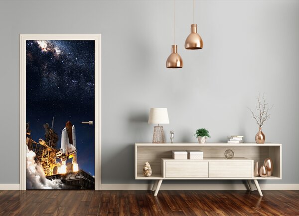 Fototapeta samolepiace dvere štartujúci raketa 85x205 cm