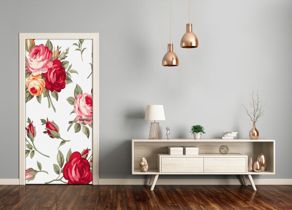 Fototapeta samolepiace na dvere divoká ruža 85x205 cm