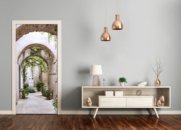 Fototapeta samolepiace na dvere ulička arkády 85x205 cm