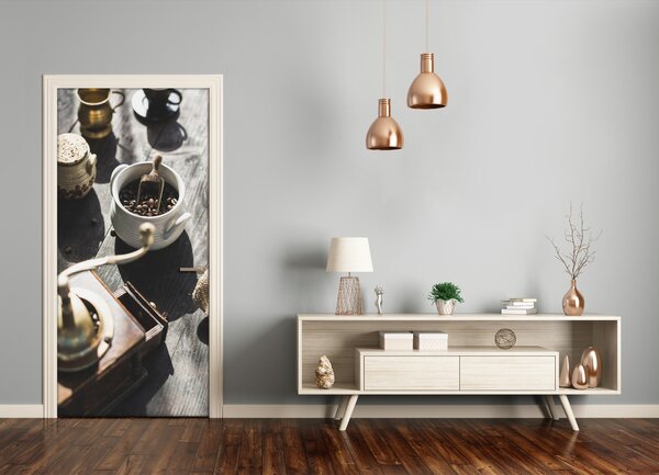 Fototapeta samolepiace na dvere mlynček na kávu 75x205 cm
