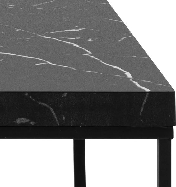 Actona Konferenčný stolík Barossa 110 cm čierny mramor/čierny