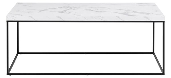 Actona Konferenčný stolík Barossa 110 cm biely mramor/čierny