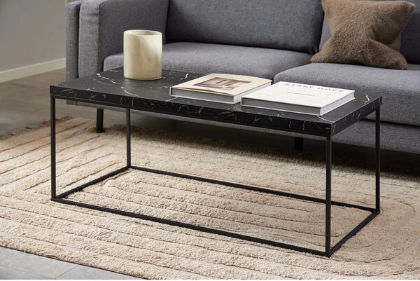 Actona Konferenčný stolík Barossa 110 cm čierny mramor/čierny