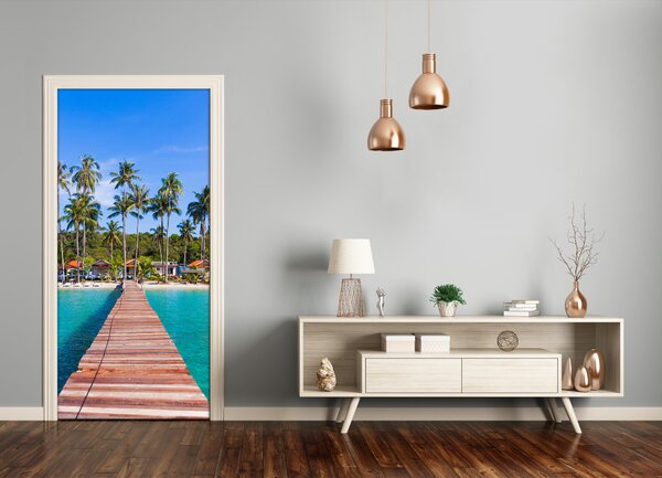 Fototapeta samolepiace dvere tropická chodník 75x205 cm