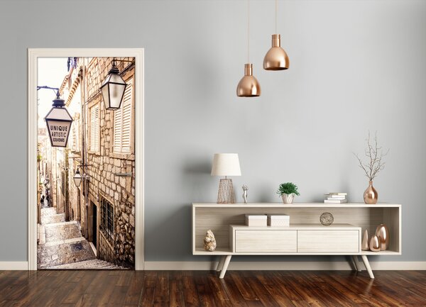 Fototapeta samolepiace dvere ulice staré mesto 75x205 cm