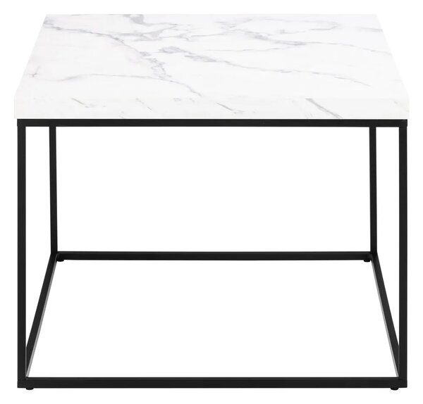 Actona Konferenčný stolík Barossa 60 cm biely mramor/čierny