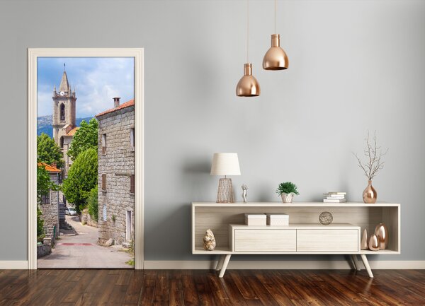 Fototapeta samolepiace na dvere mesto ulička 85x205 cm