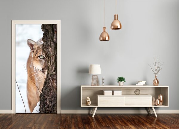 Fototapeta samolepiace na dvere horská puma 75x205 cm