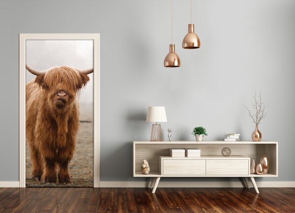 Fototapeta samolepiace na dvere kravy kopec 85x205 cm