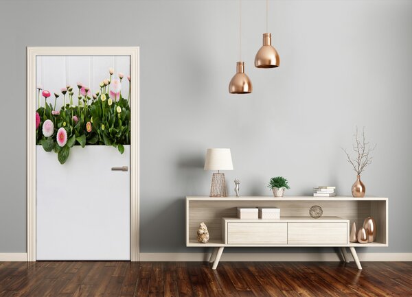 Fototapeta samolepiace ružové sedmokrásky 85x205 cm