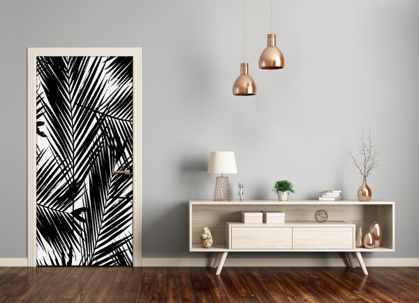 Samolepiace fototapety na dvere listy palmy 75x205 cm