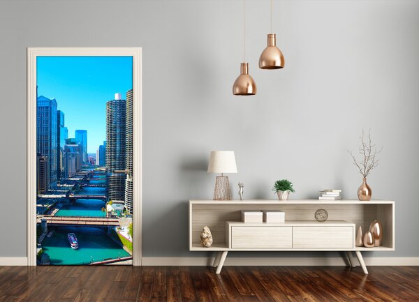 Fototapeta samolepiace na dvere Chicago rieka 75x205 cm