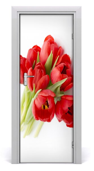 Fototapeta samolepiace červené tulipány 75x205 cm