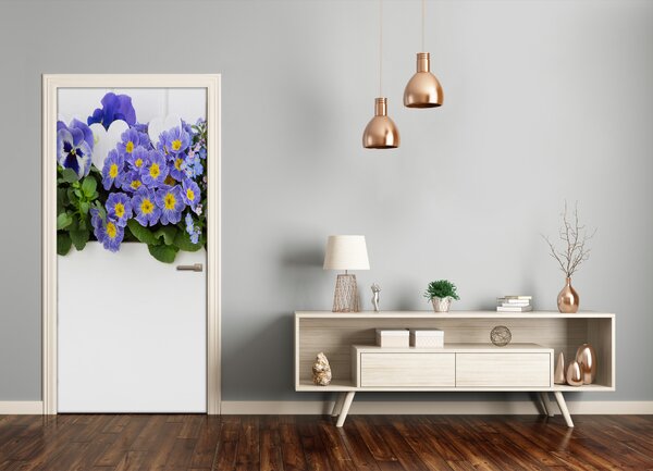 Fototapeta samolepiace fialové kvety 85x205 cm