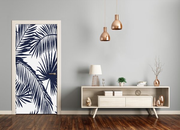 Samolepiace fototapety na dvere listy palmy 75x205 cm