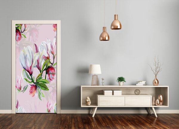 Samolepiace fototapety na dvere magnólia 85x205 cm