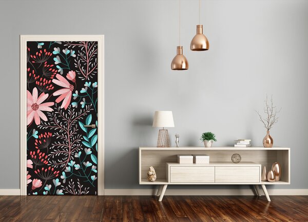 Samolepiace fototapety na dvere poľné kvety 75x205 cm