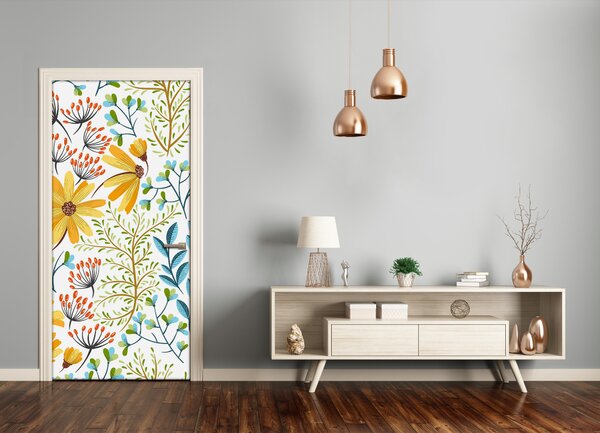 Samolepiace fototapety na dvere poľné kvety 85x205 cm