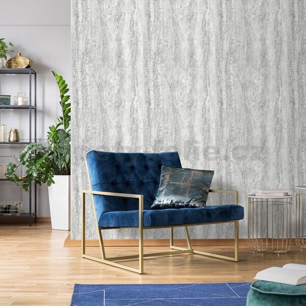 Papierové tapety na stenu IMPOL A96609, rozmer 10,05 m x 0,53 m, travertin sivý, IMPOL TRADE