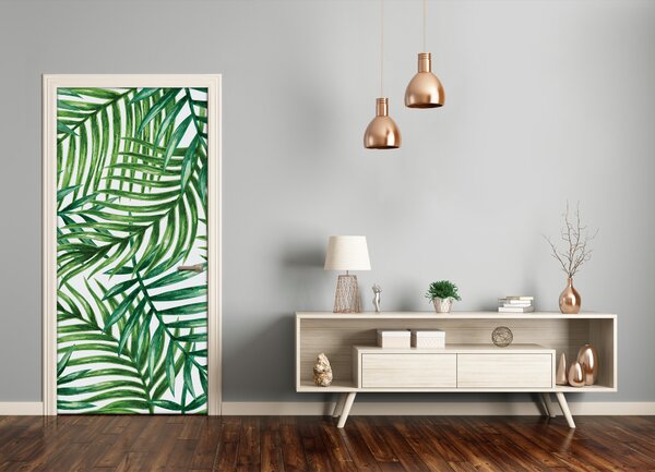 Samolepiace fototapety na dvere listy palmy 75x205 cm