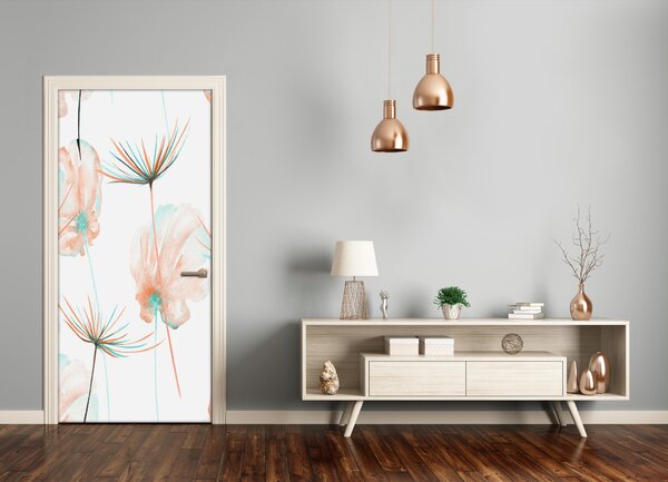 Samolepiace fototapety na dvere poľné kvety 75x205 cm