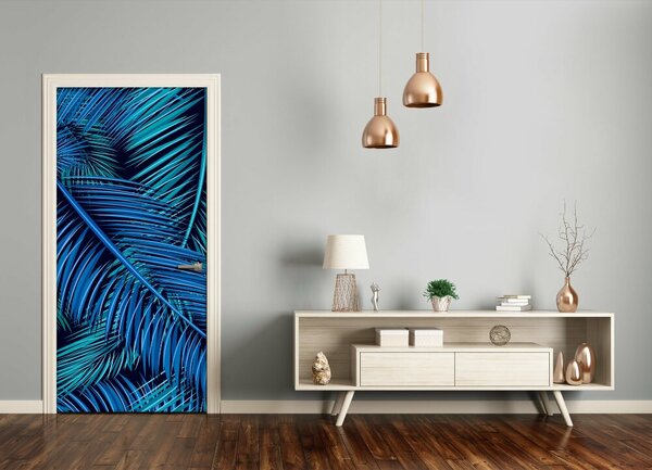 Samolepiace fototapety na dvere listy palmy 85x205 cm