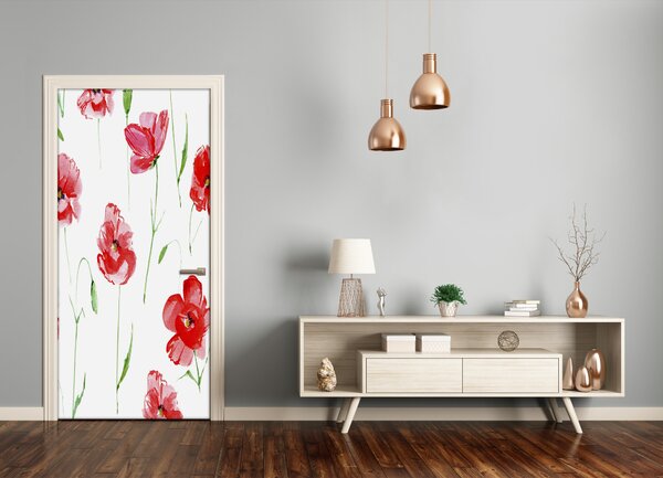 Samolepiace fototapety na dvere mak 85x205 cm
