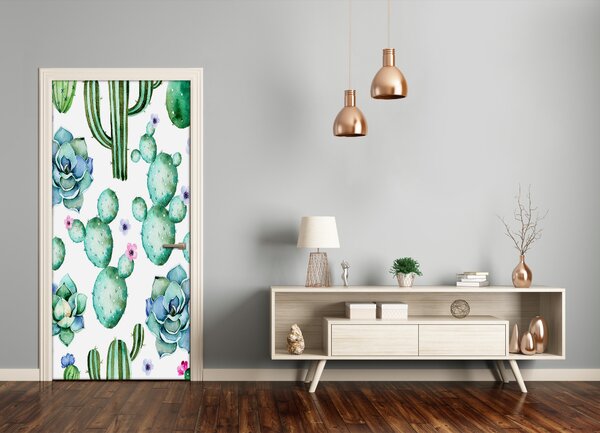 Samolepiace fototapety na dvere kaktusy 75x205 cm