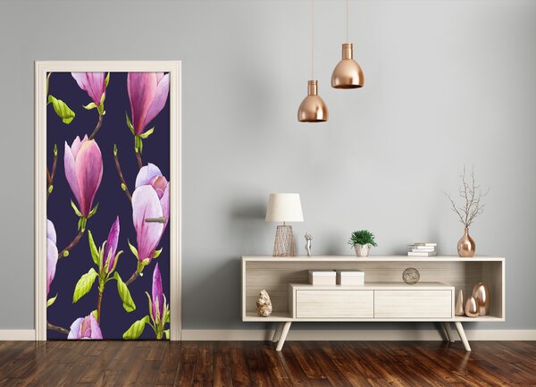 Samolepiace fototapety na dvere magnólia 75x205 cm