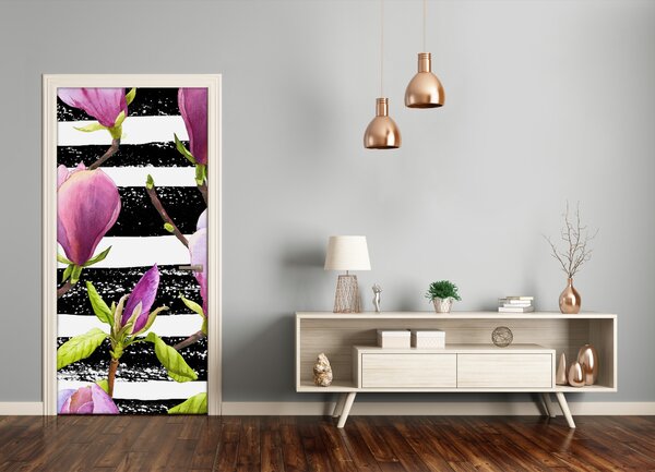 Samolepiace fototapety na dvere magnólia 75x205 cm